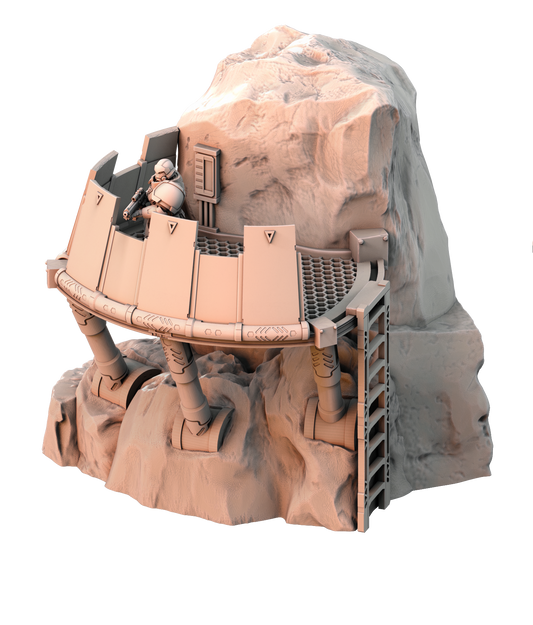 3D Printed Sci-Fi Watchtower Terrain – Elevated Outpost for 28–32mm Wargames